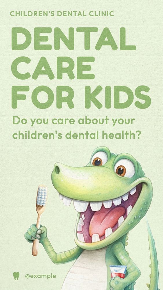 Kids dental care Instagram story template