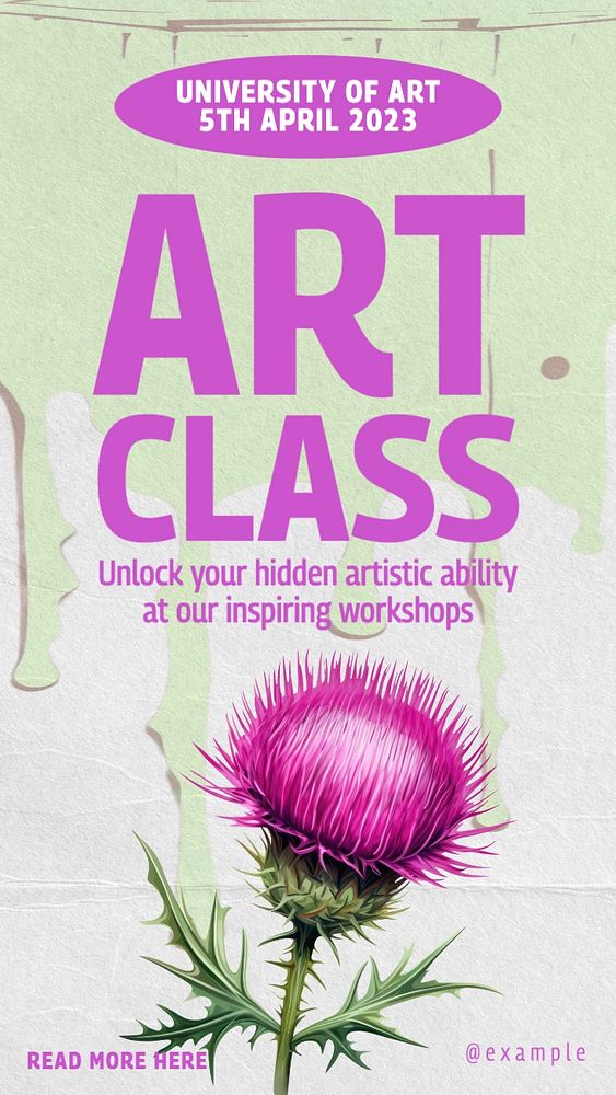 Art class Instagram story template