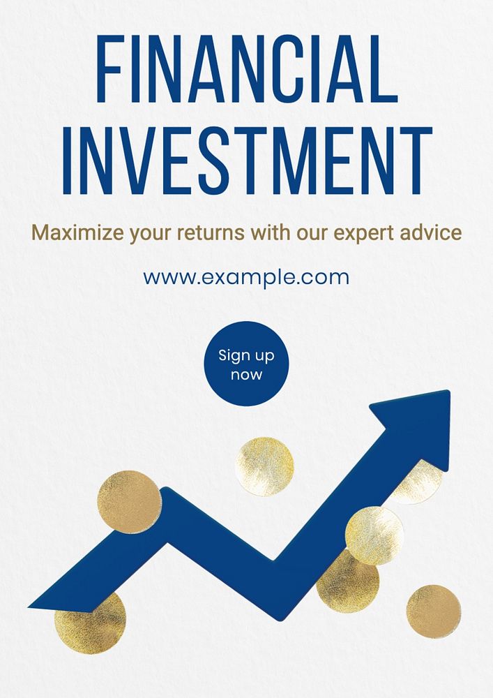 Financial investment poster template