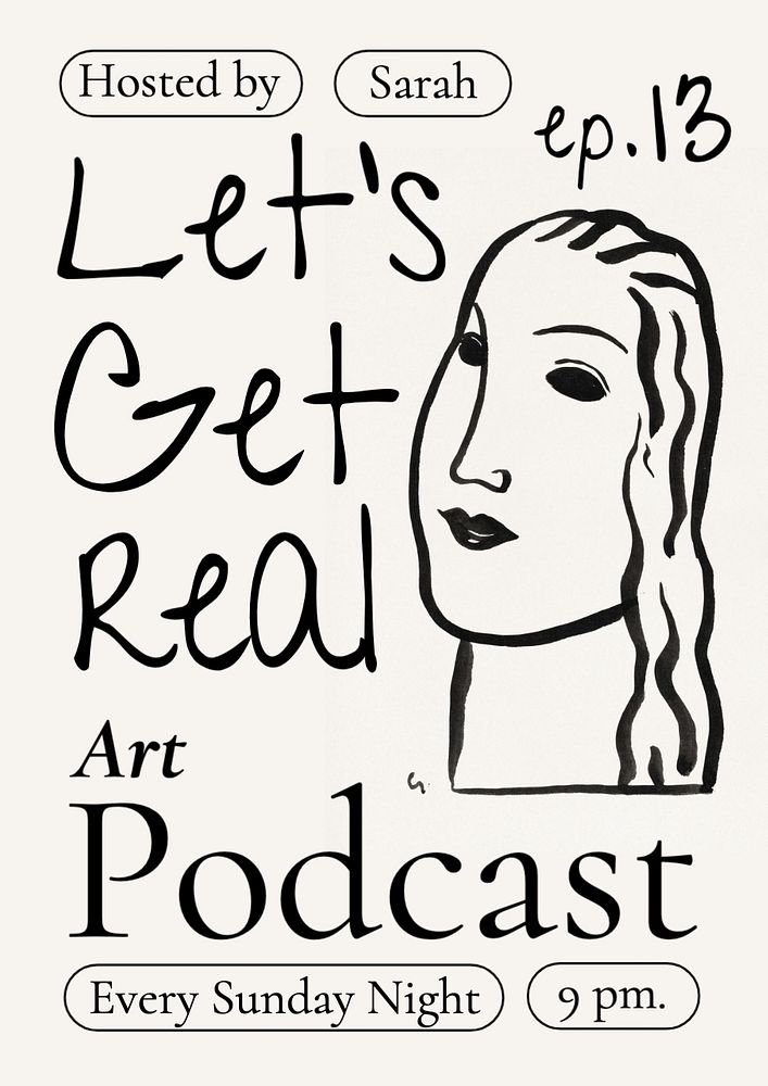 Art podcast poster template