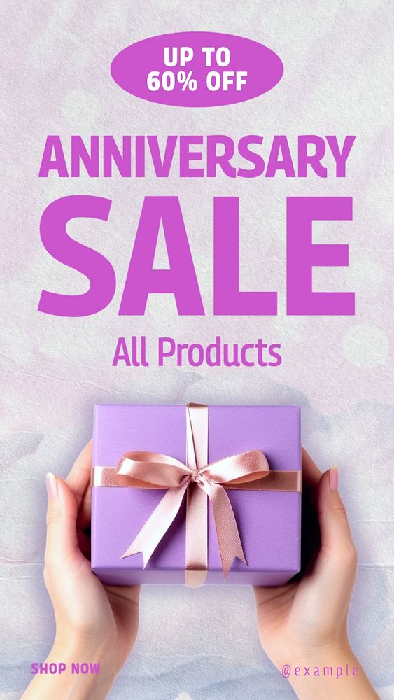 Anniversary sale Instagram story template