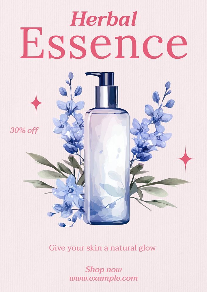 Herbal essence poster template