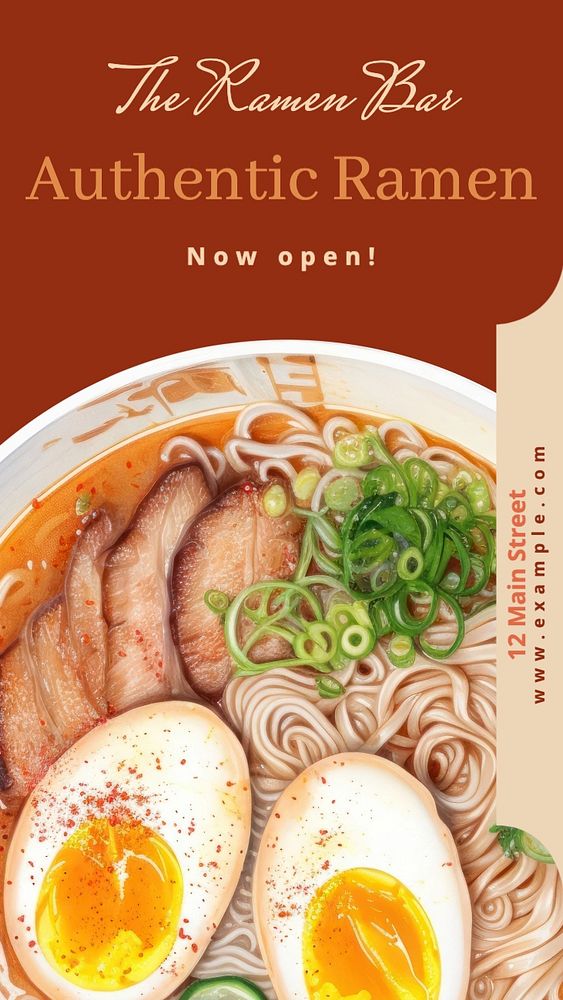 Japanese restaurant Instagram story template