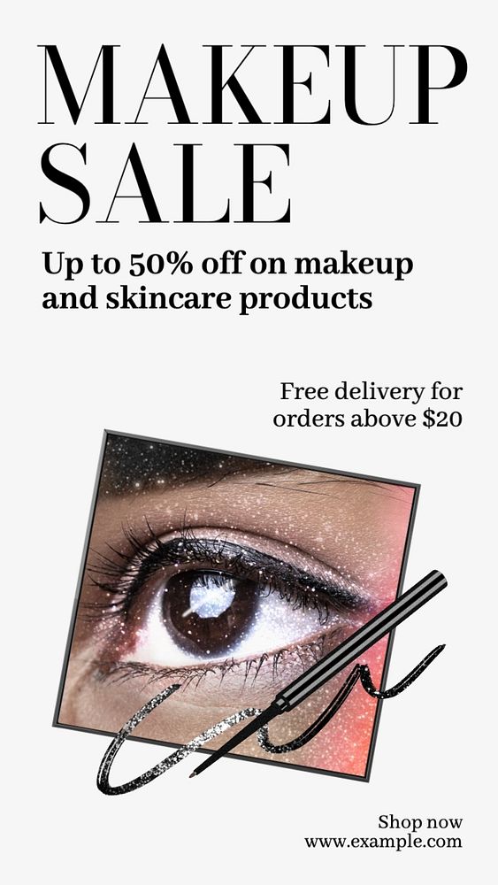 Makeup sale Instagram story template