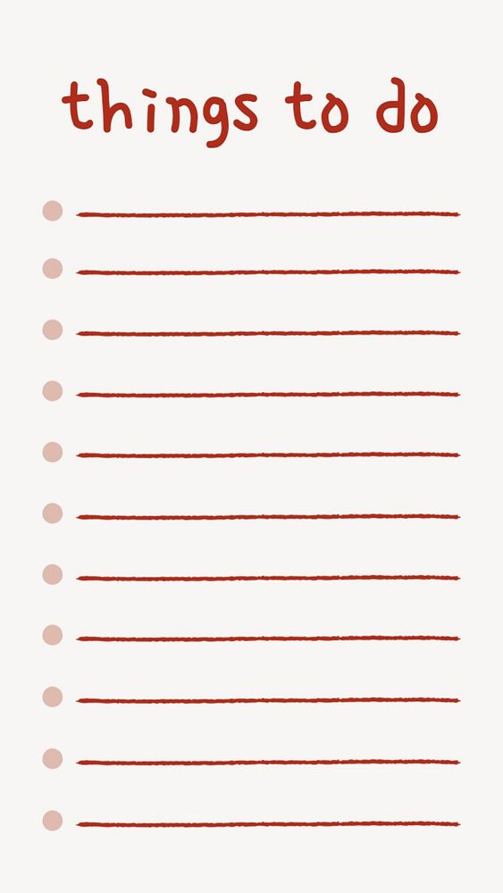 To do list template