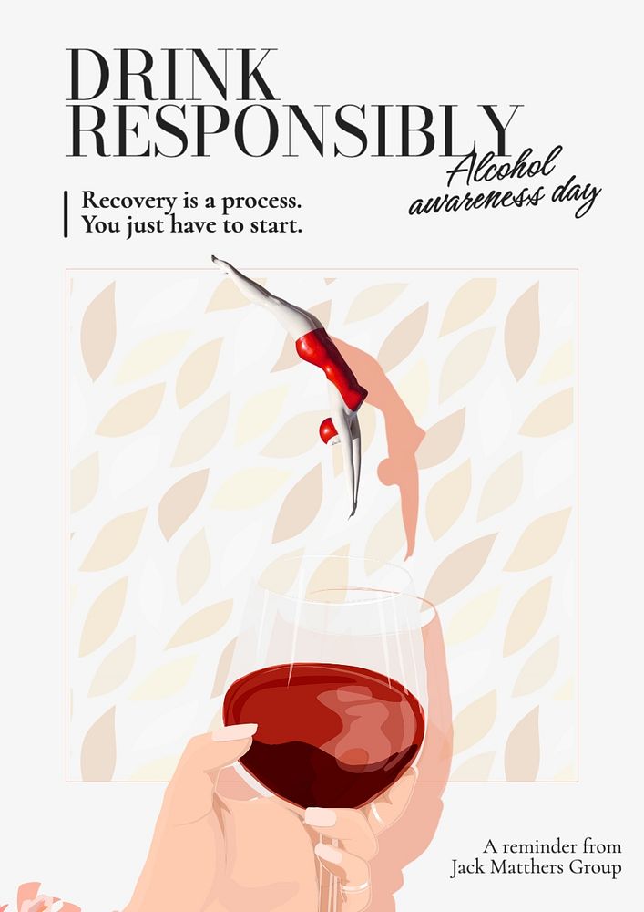 Drink responsibly poster template