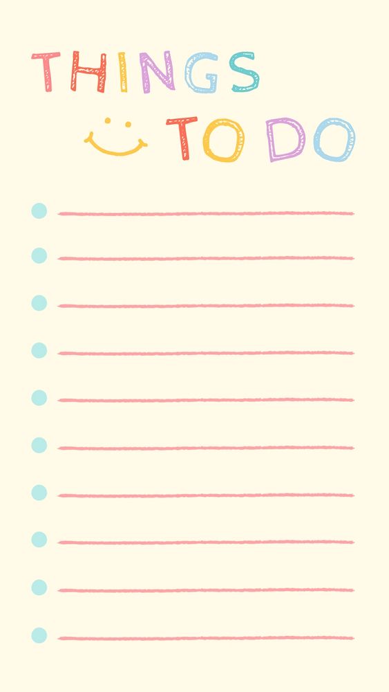 To do list template