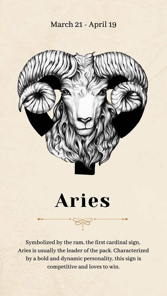 Aries Instagram story template