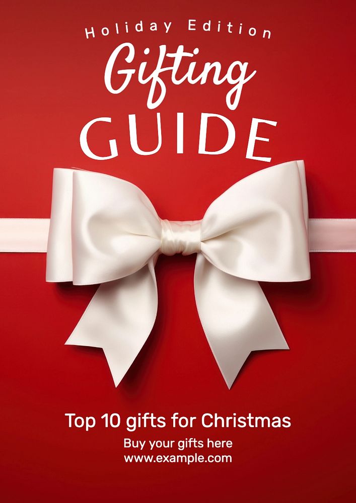 Gifting guide poster template