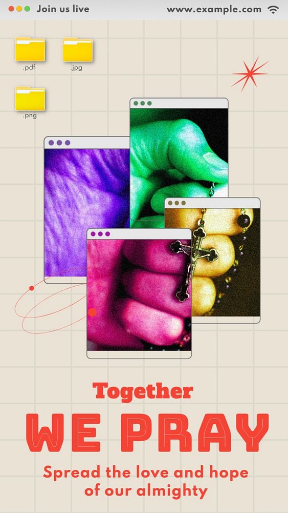 Together we pray Instagram story template