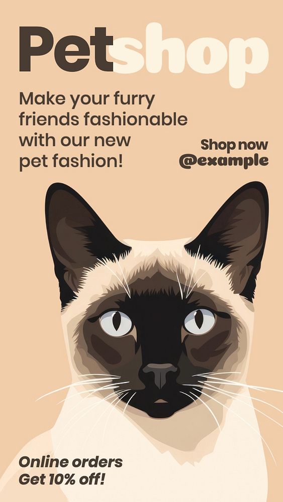 Pet shop Instagram story template