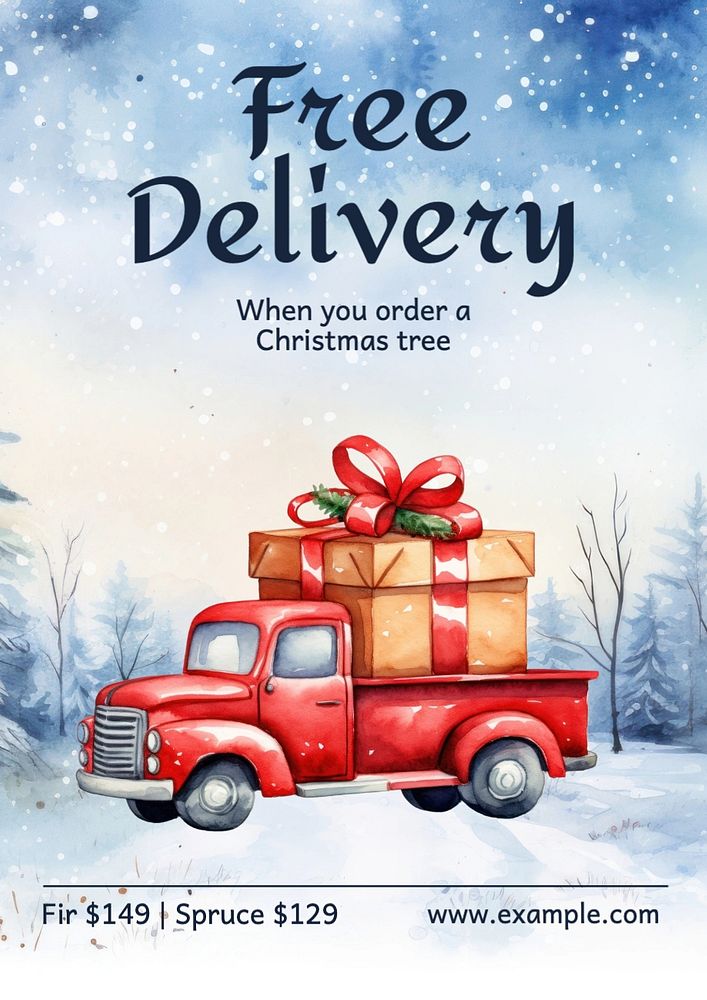 Free delivery poster template