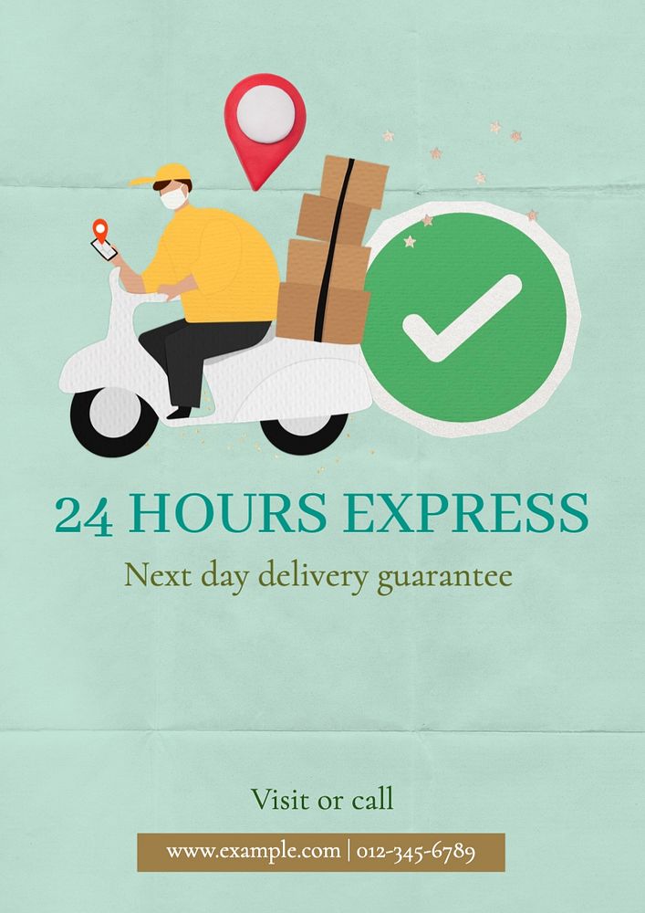 Express delivery poster template