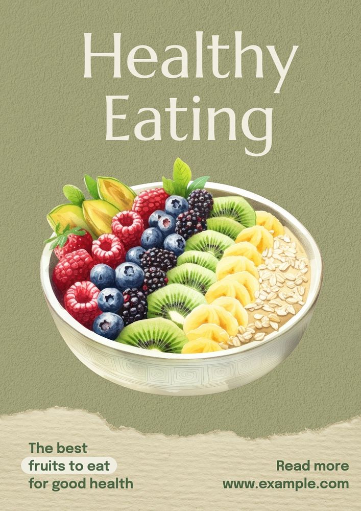 Healthy eating poster template