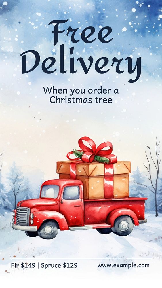 Free delivery Instagram story template