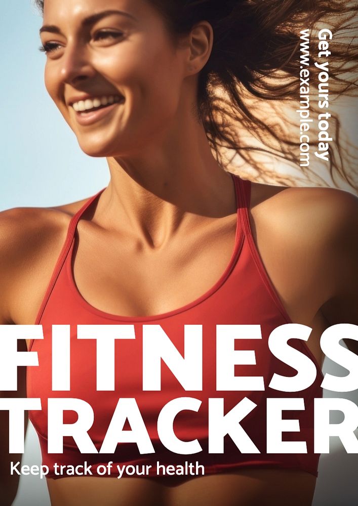 Fitness tracker poster template