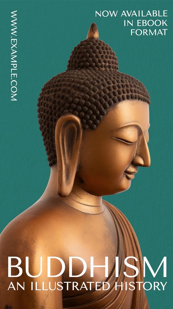 Buddhism history Instagram story template