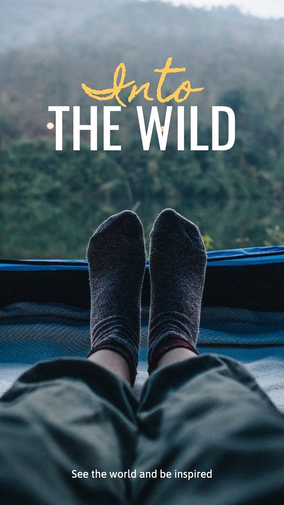 Into the wild Instagram story template