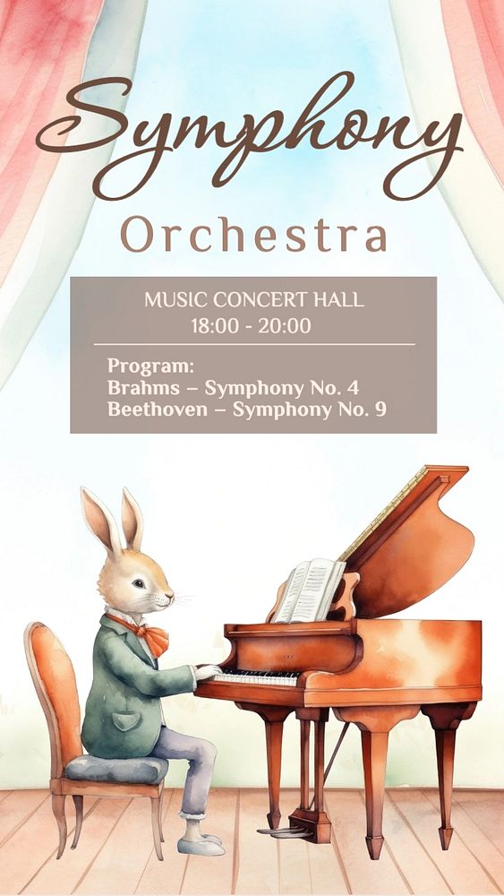 Orchestra concert Instagram story template