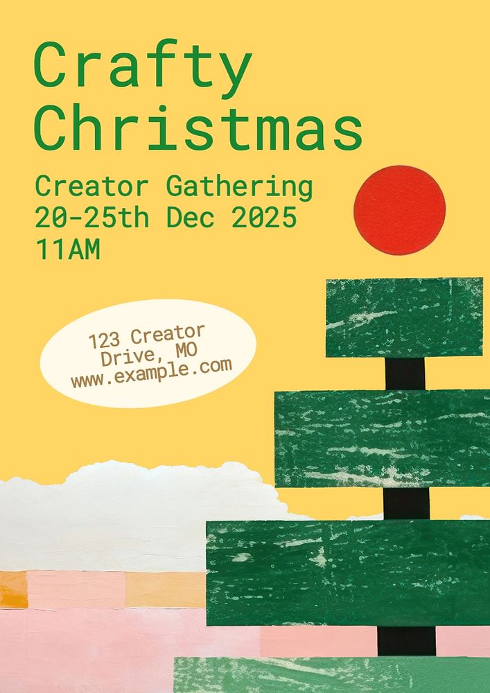 Crafty Christmas poster template