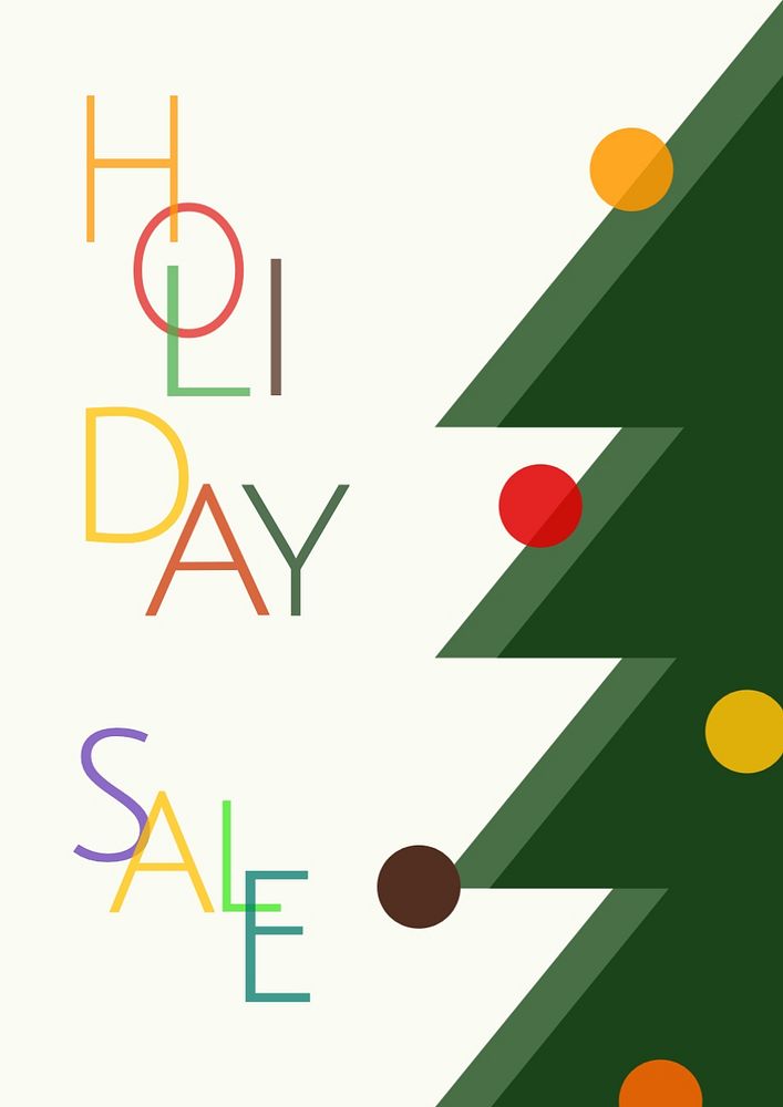 Holiday sale poster template