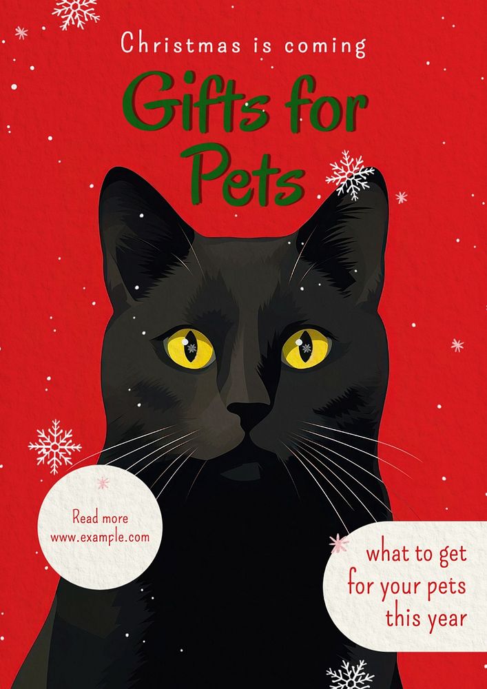 Gifts for pets poster template