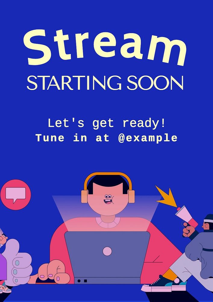 Streaming soon poster template