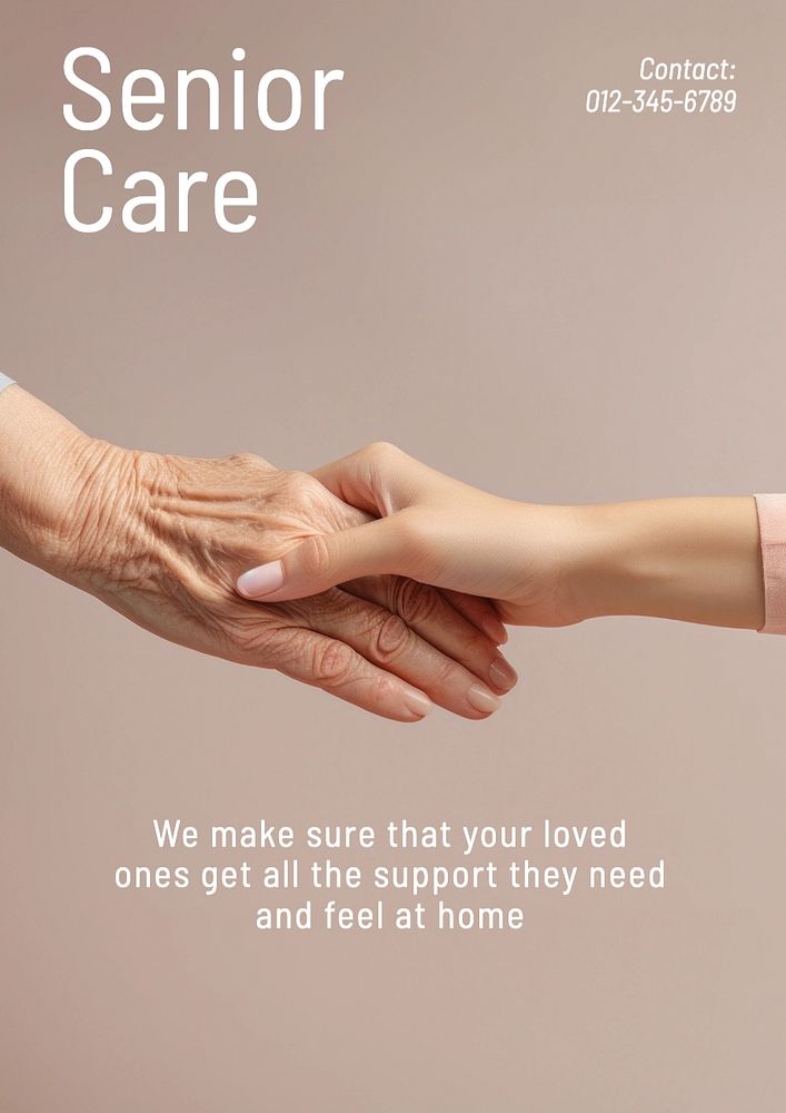 Senior care poster template