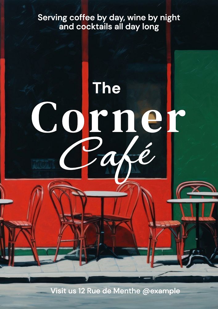 Cafe poster template