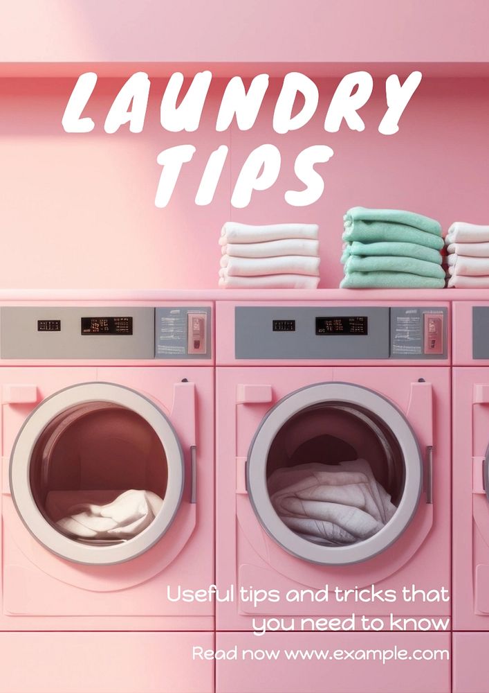 Laundry tips poster template Premium Editable Template rawpixel