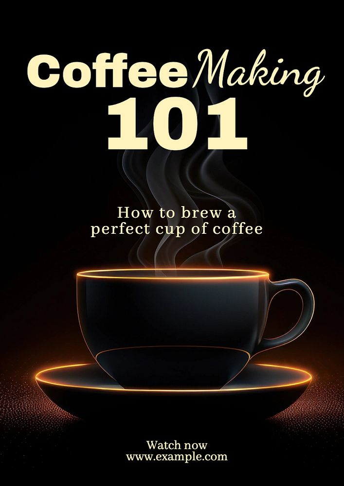 Coffee making 101 poster template