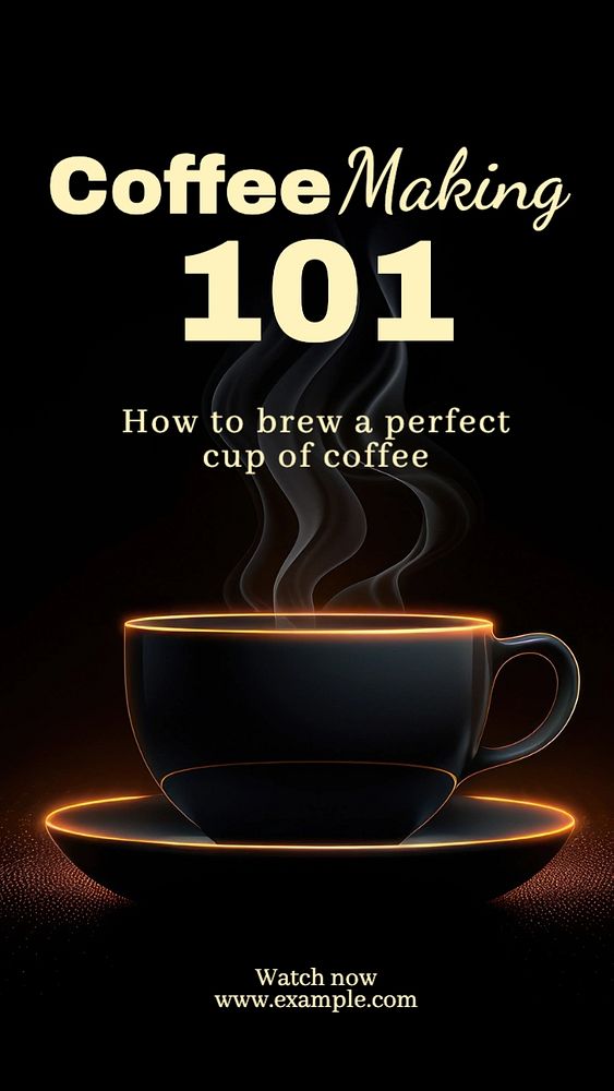 Coffee making 101 Instagram story template