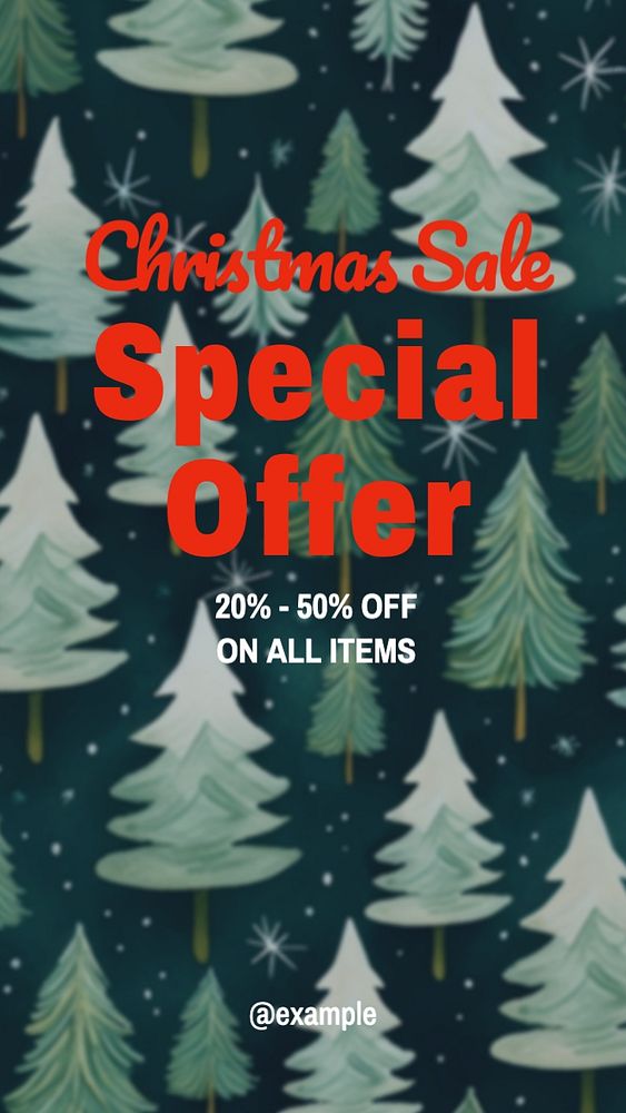 Christmas sale Instagram story template