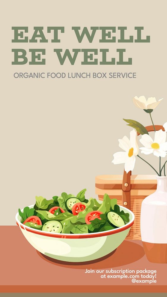 Organic food Instagram story template