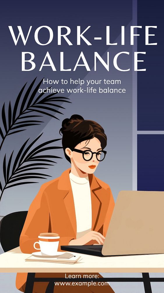 Work-life balance Instagram story template