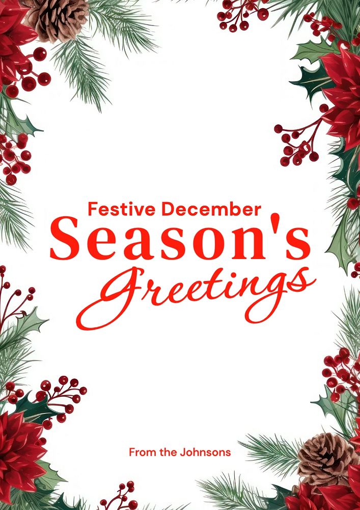 Season's Greetings poster template