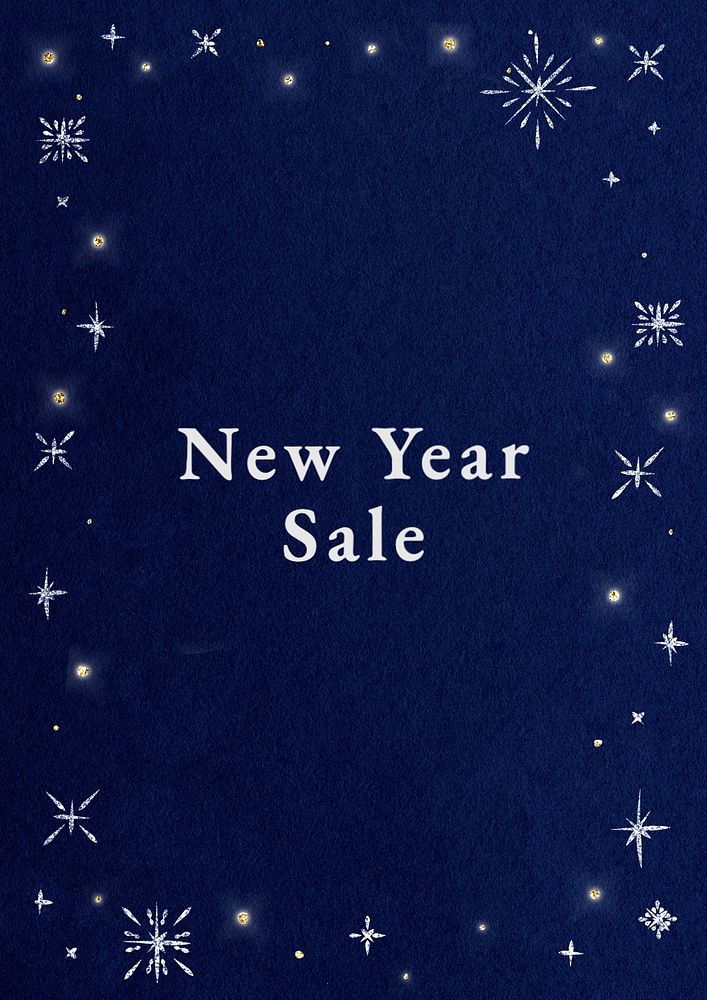 New Year sale poster template