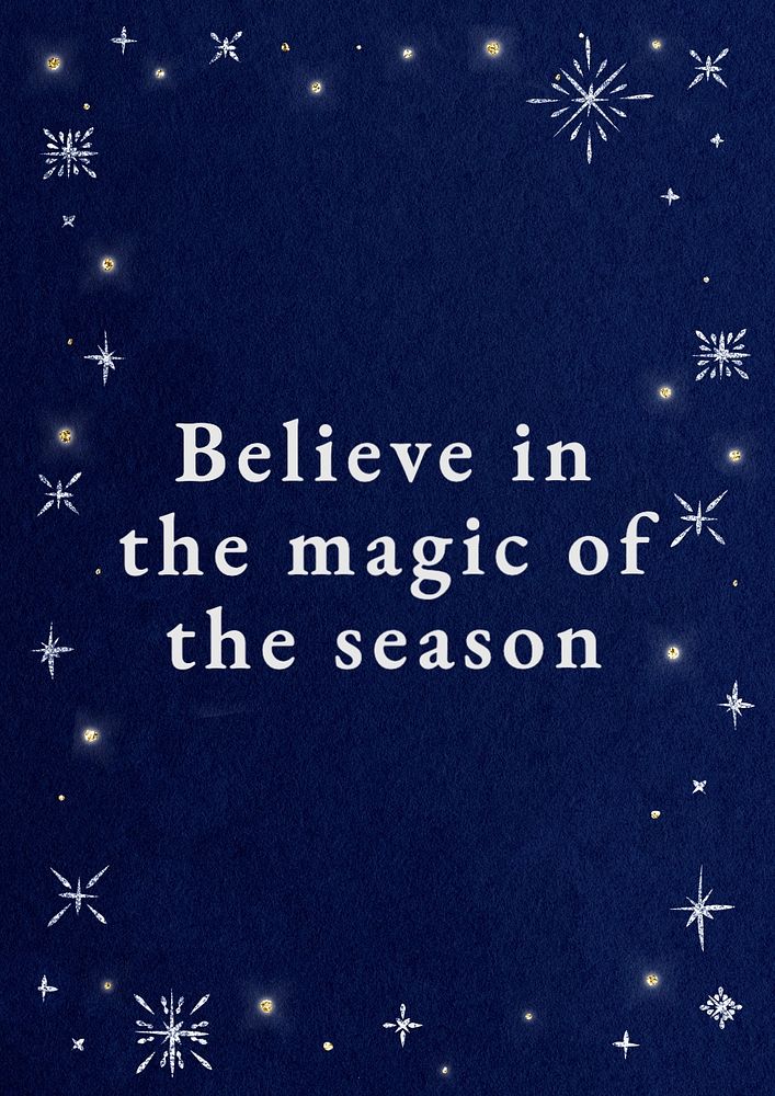 Magic & season quote poster template