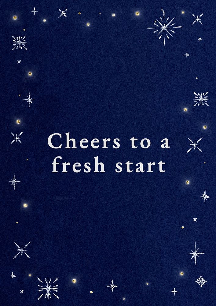 Cheers to a fresh start poster template