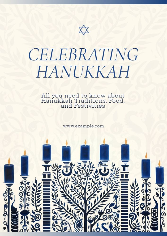 Hanukkah poster template