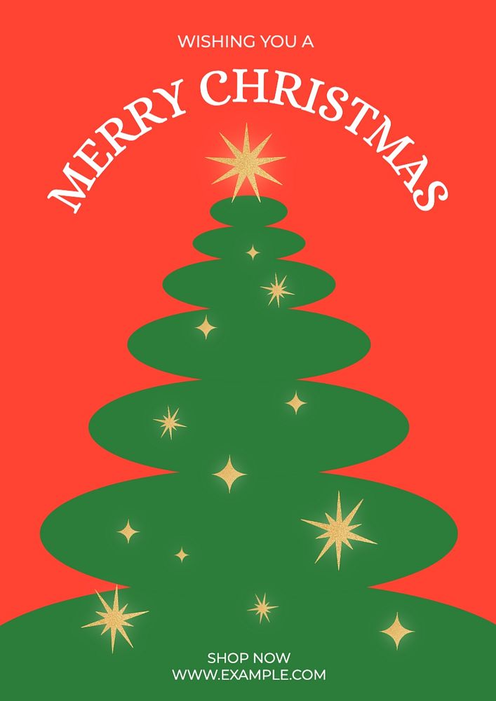 Merry Christmas poster template