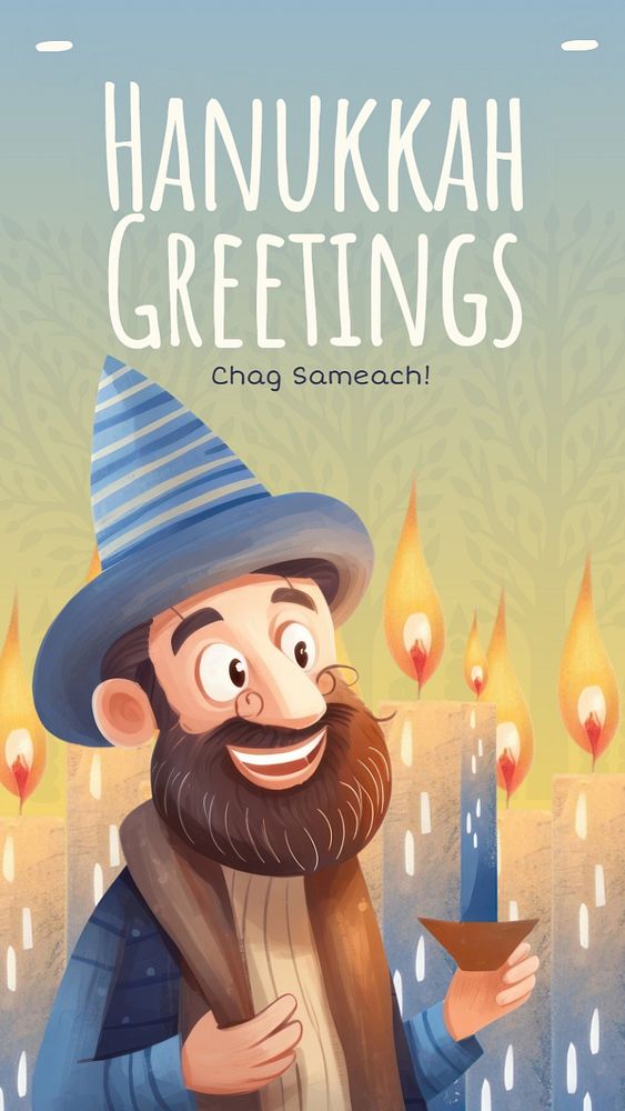 Hanukkah greetings Instagram story template