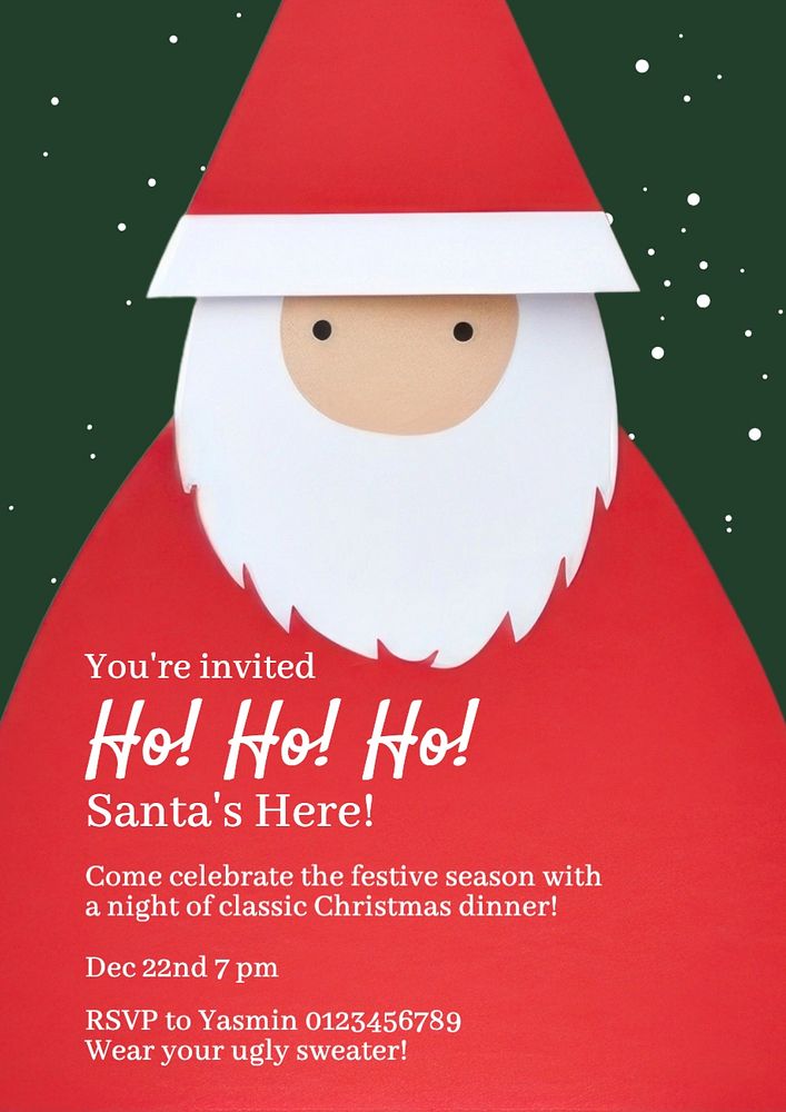 Christmas party poster template