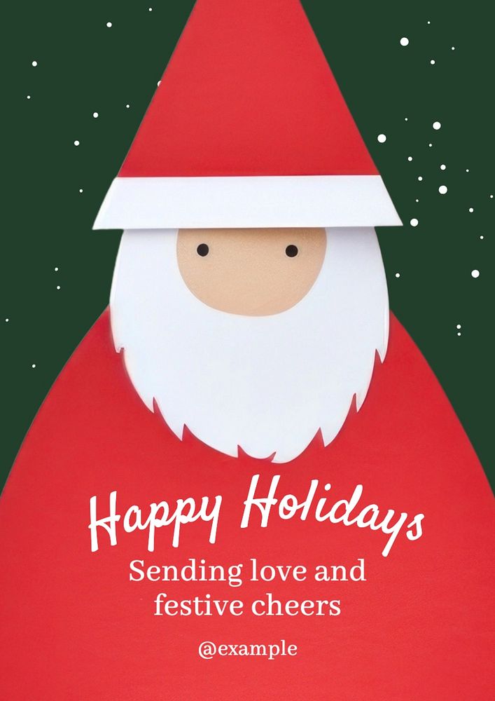 Happy holidays poster template