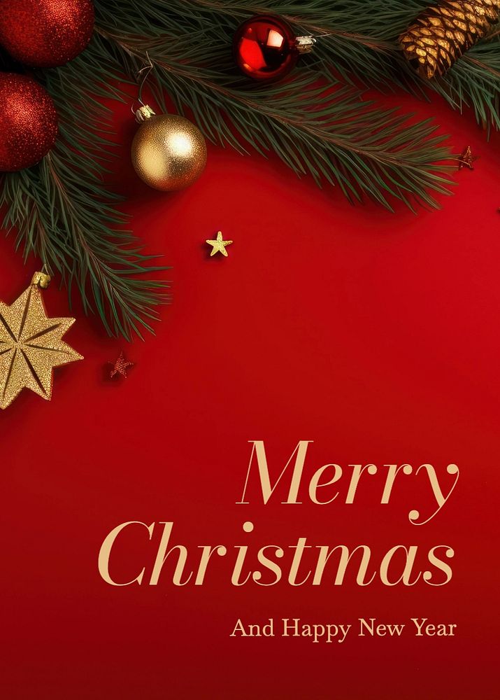 Merry Christmas poster template