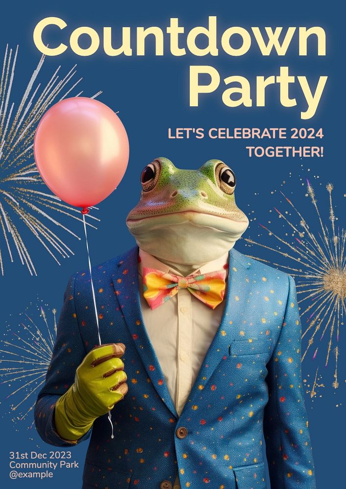 Countdown party poster template