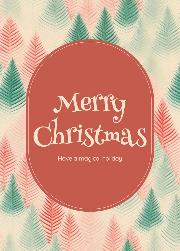 Merry Christmas poster template