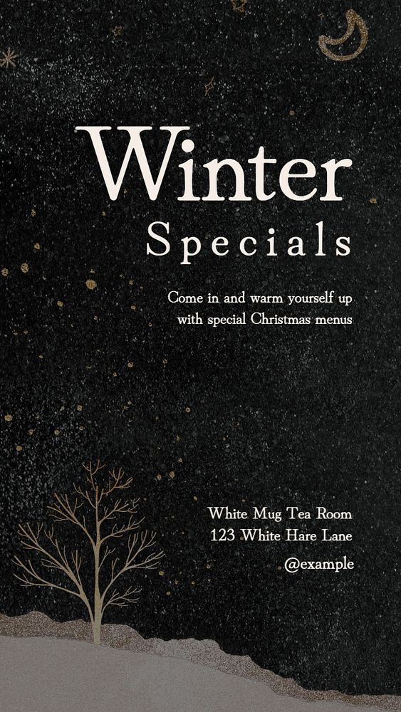 Winter special menu Instagram story template