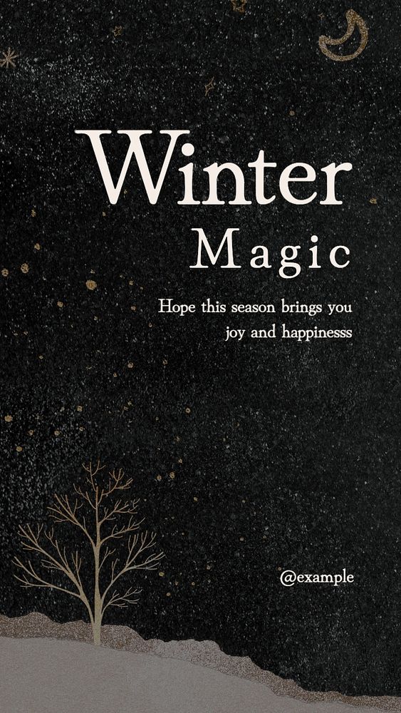 Winter magic Instagram story template