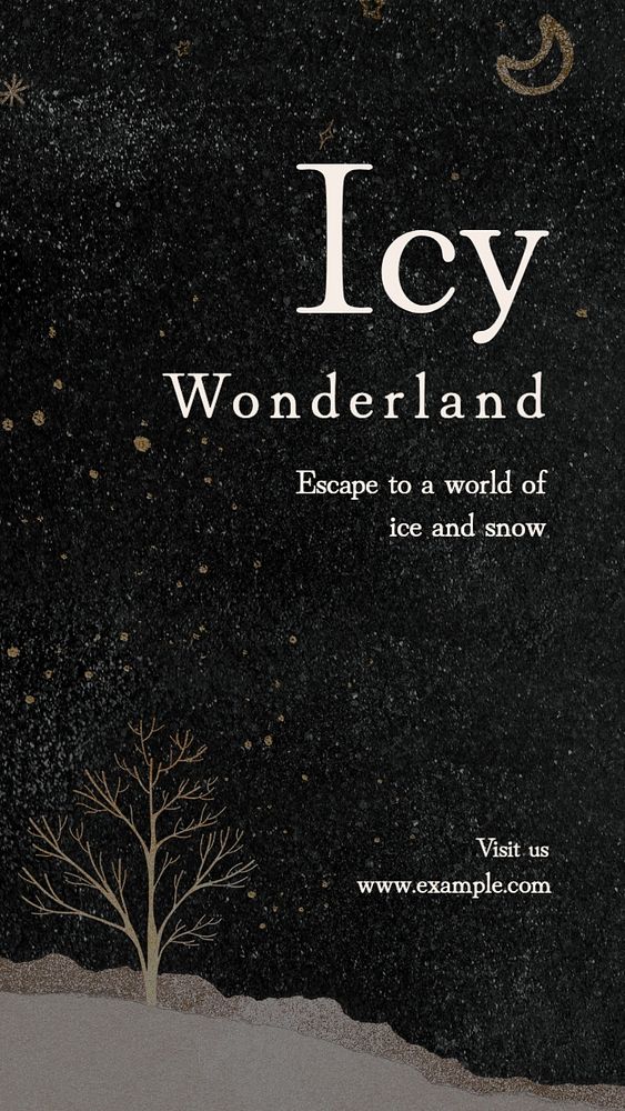 Icy wonderland world Instagram story template